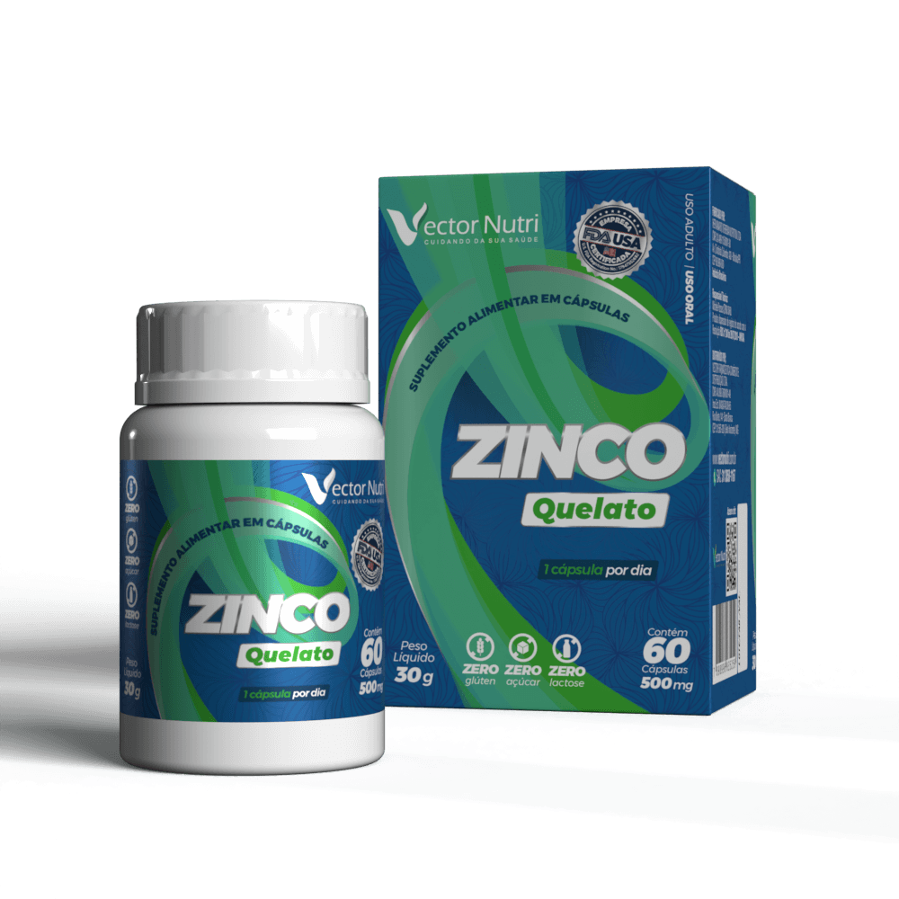 zinco-vetornutri ZINCO QUELATO COM 60 CAPS-VECTOR - Imagem 1