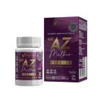 Multivitaminico infantil az kids Vector Nutri de 60 comprimidos mostrando o pote e a caixa sabor morango.